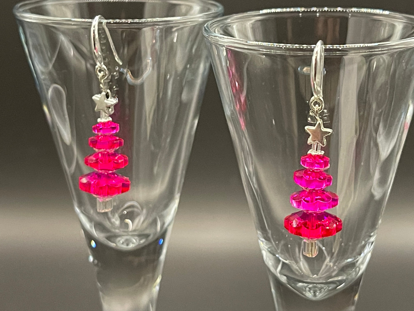 Crystal Christmas Tree - Sterling Silver Hooks