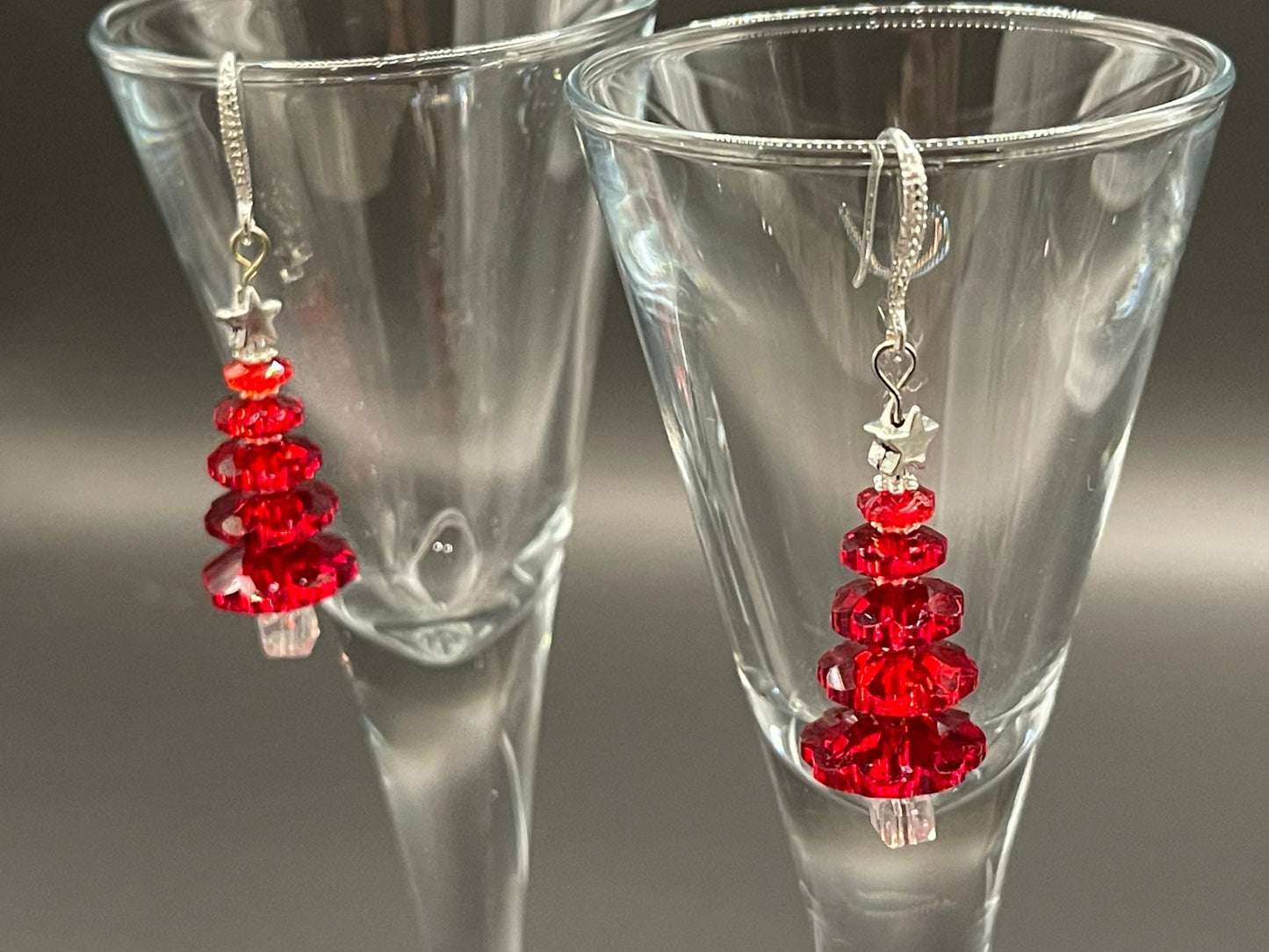 Crystal Christmas Tree - Sterling Silver Hooks