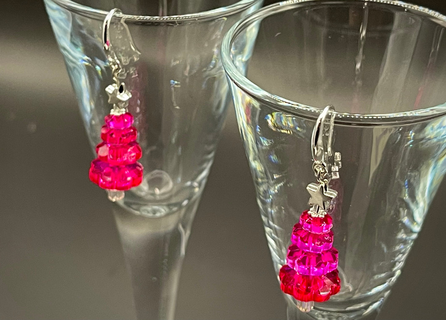 Crystal Christmas Tree - Sterling Silver Hooks