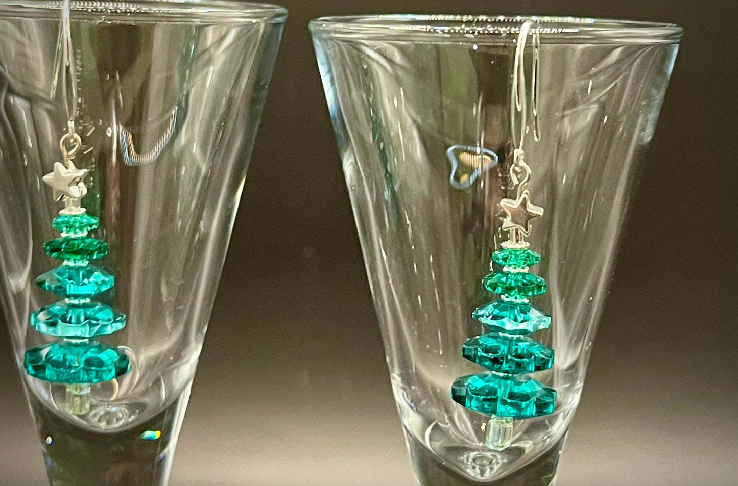 Crystal Christmas Tree - Sterling Silver Hooks