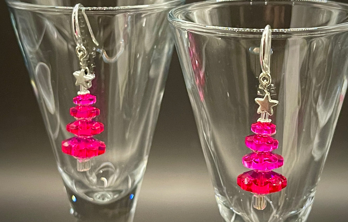 Crystal Christmas Tree - Sterling Silver Hooks